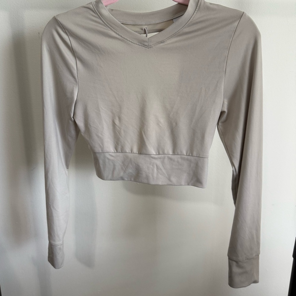 Gymshark Women's Pause Open Back Long Sleeve Crop Top - Grey
